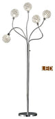 Artiva USA 65" Soho II Crystal Floor Lamp With Dimmer, Chrome