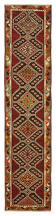 Rug N Carpet - Hand-knotted Turkish 2' 11" x 12' 8" Vintage Runner Rug