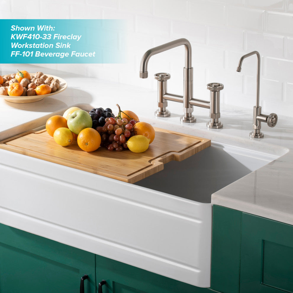 Urbix Bridge Kitchen Faucet, Spot Free Stainless Steel