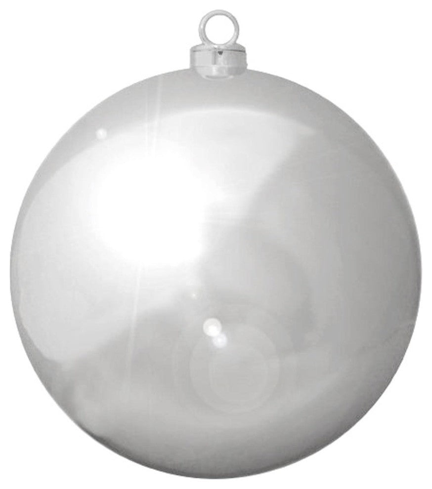 Shiny Christmas Ball Ornament, Silver Splendor