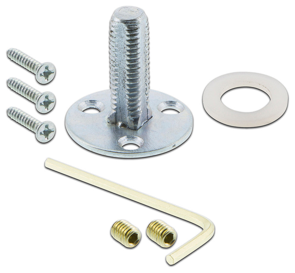 Single Classic Rosette With Meadows Knob, Antique Brass, Unlacquered Brass