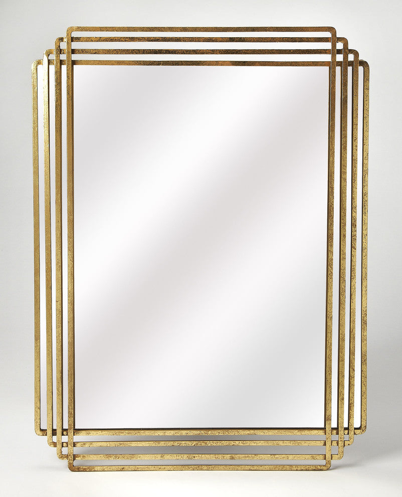 Uptown Gold Rectangular Wall Mirror, 4436226