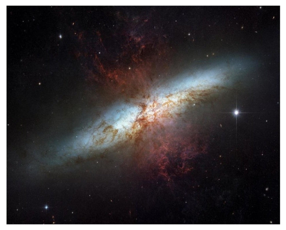 "M82 - Starburst Galaxy" Digital Paper Print by NASA, 37"x30"