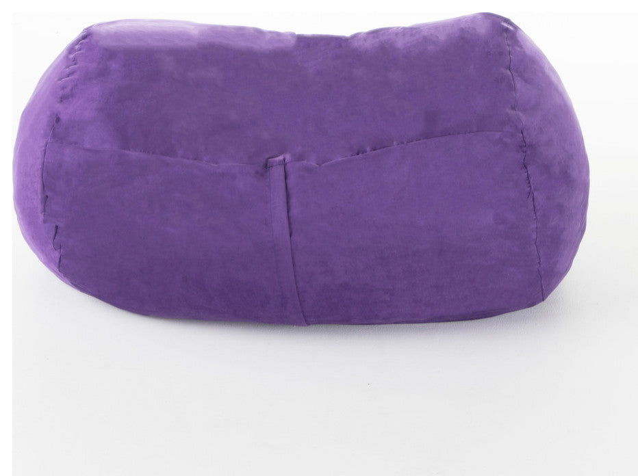 GDF Studio Cassell Purple Fabric 4-Foot Lounge Beanbag Chair