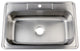 Gourmetier Drop-In Kitchen Sink, Brushed