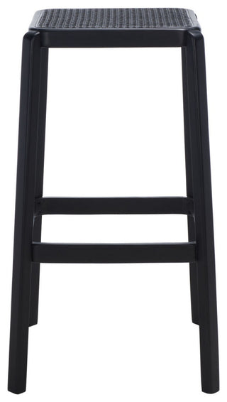 Safavieh Silus Backless Cane Bar Stool, Black