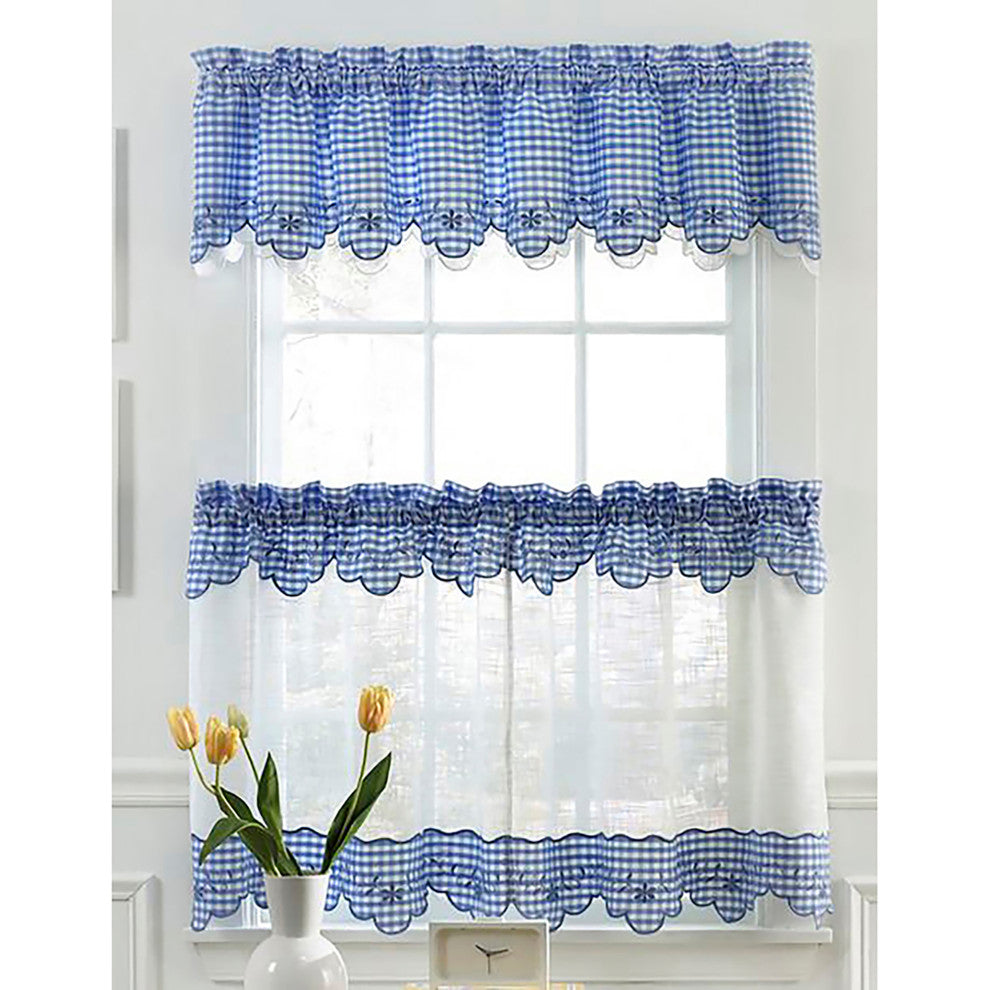 Bundle 2 Cafe Curtain Rods and 4 Self Adhesive Hooks, Chrome, 24" to 32"