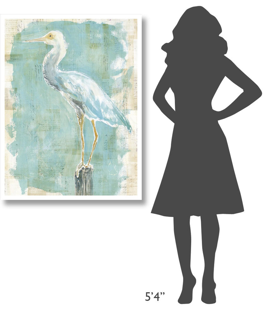 "Coastal Egret II v2" Digital Paper Print by Sue Schlabach, 32"x42"