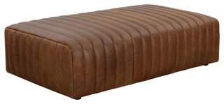 Lewin Ottoman, Rectangular, Lucia Tobacco Leather