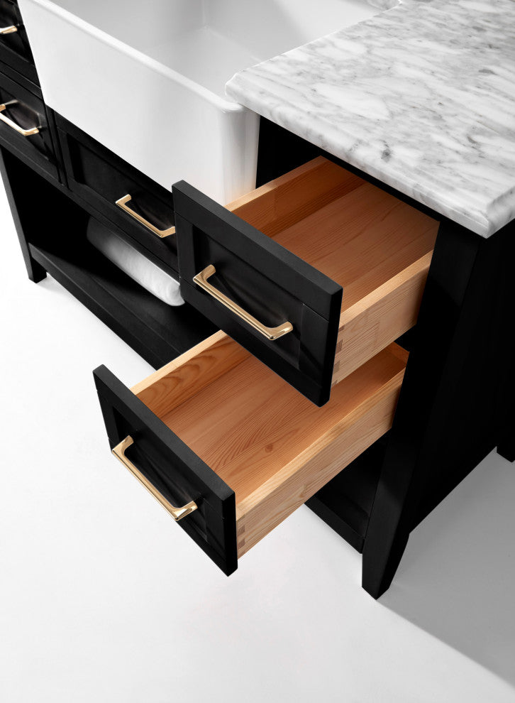 Hayley Bathroom Vanity Set, Black Onyx, 48"