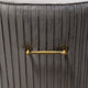 2 Quinn Dining Chairs With Outside Pleat Detail, Gray Velvet