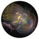 Fractal Background Bright Glare, Abstract Round Wall Art, 11"