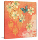 "Multi Blossoms Butterfly" Painting Print on Canvas by Evelia