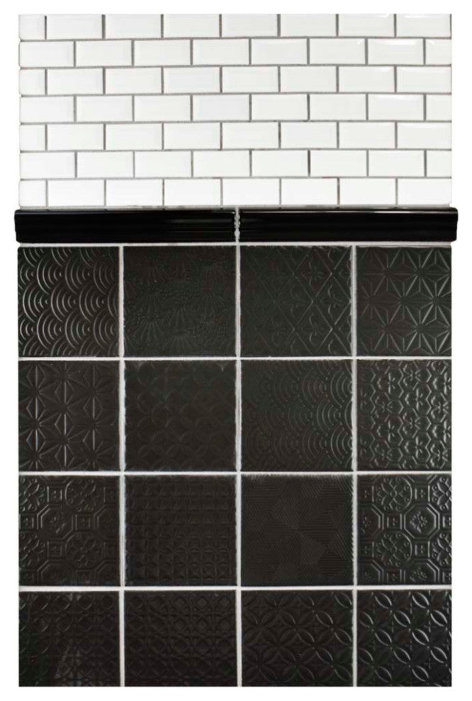 Nero Brillo Zen Ceramic Wall Trim