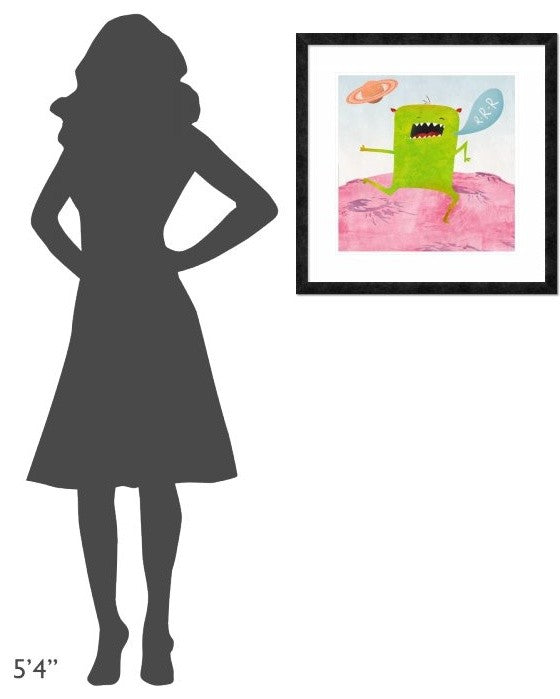 "Alien Friend Number 1" Framed Digital Print by Skip Teller, 26"x26"