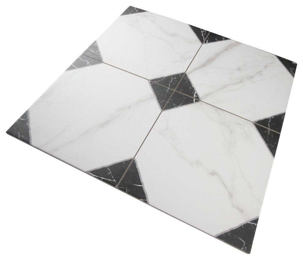 Merzoni Yard Marquina Porcelain Floor and Wall Tile