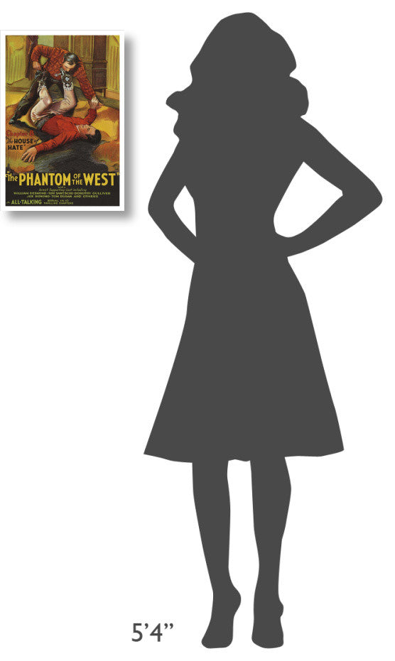 "Vintage Westerns: Phantom of the West -  House of hate" Print, 14"x20"