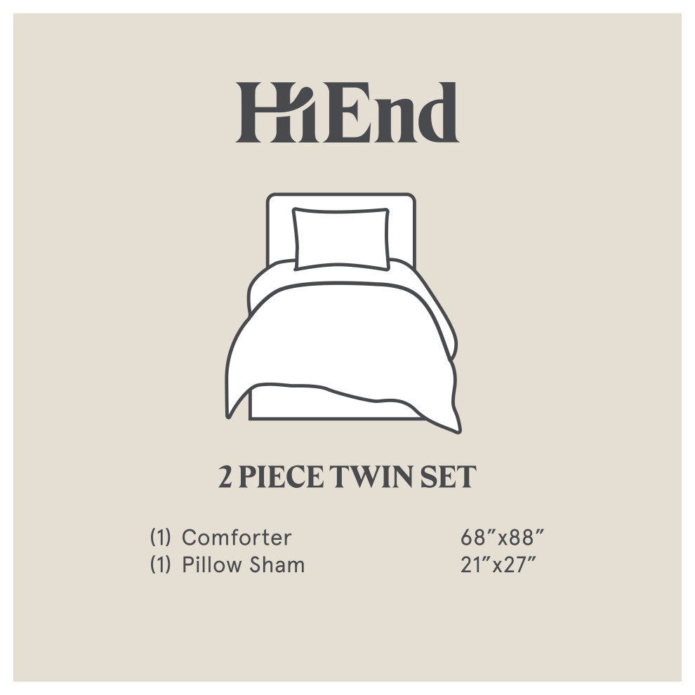 Windowpane Plaid Comforter Set, 3PC, Black, Twin