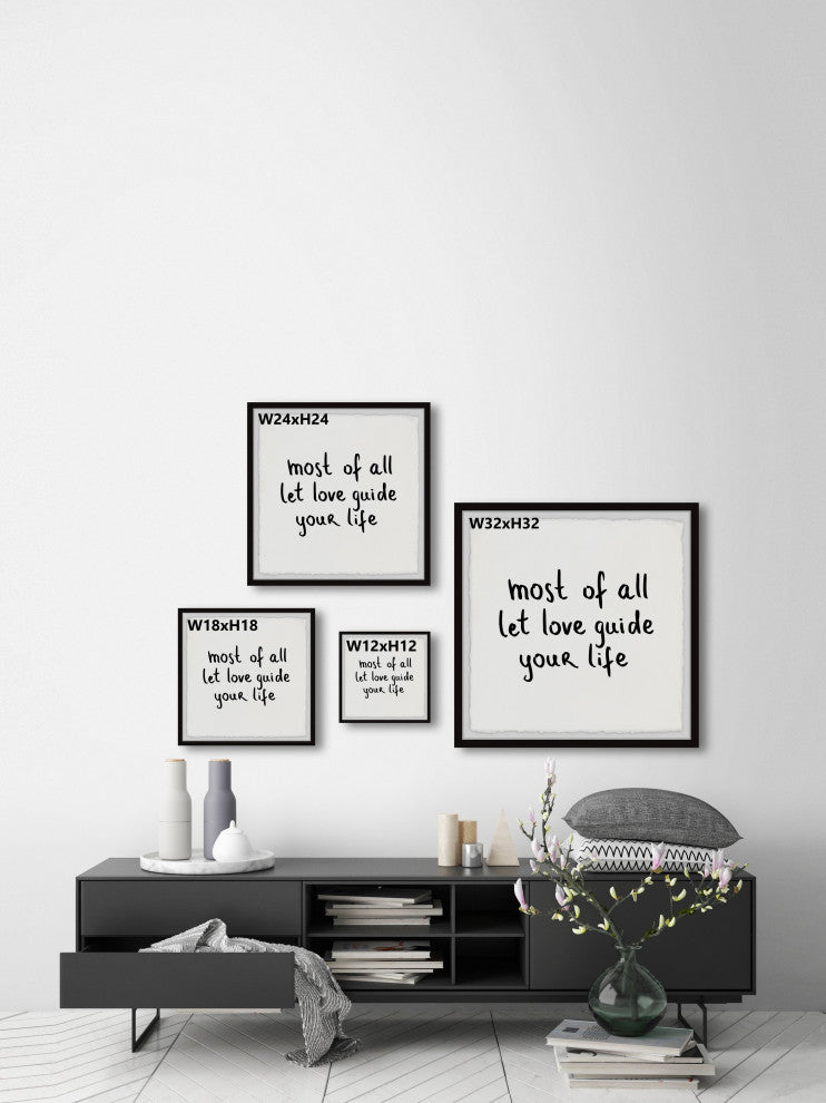 "Let Love Guide" Framed Painting Print, 18x18
