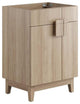 Modway Miles 24" Wood Bathroom Vanity Cabinet with Tapered Legs in Oak
