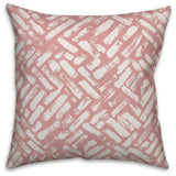 Blush Abstract Strokes 18x18 Throw Pillow