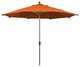 11' Champagne Auto-Tilt Crank Lift Aluminum Umbrella, Sunbrella, Tuscan