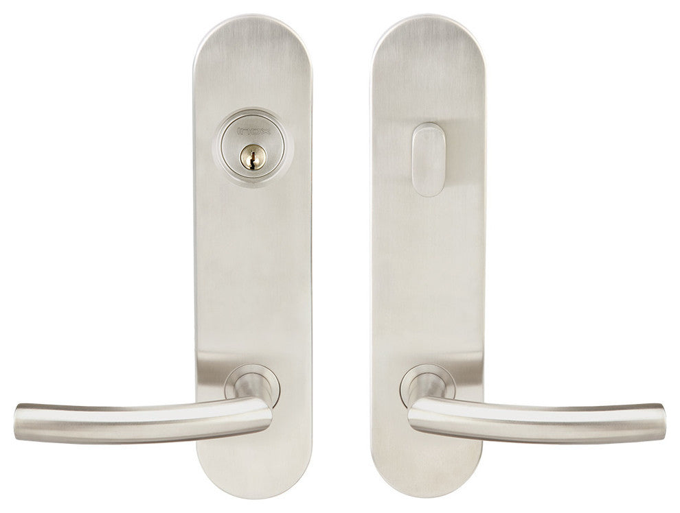 Oslo Lever, Tubular Entry, Single Cylinder, Right Hand, Satin Stainless Steel