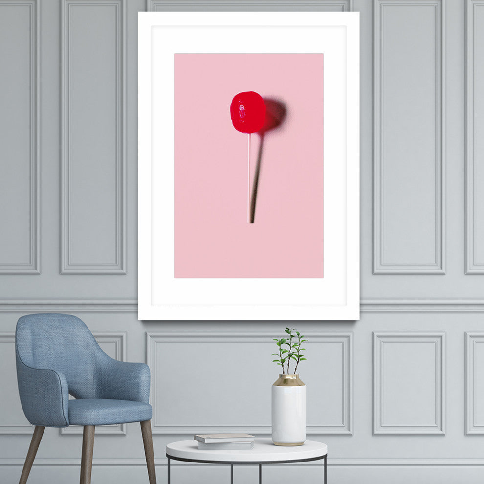 "PopStick Art" Matted and Framed, 52" x 36"