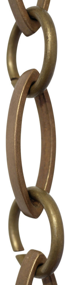 Brass Loop Chandelier Chain, 3', Antique Brass, U52