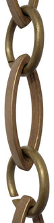 Brass Loop Chandelier Chain, 3', Antique Brass, U52
