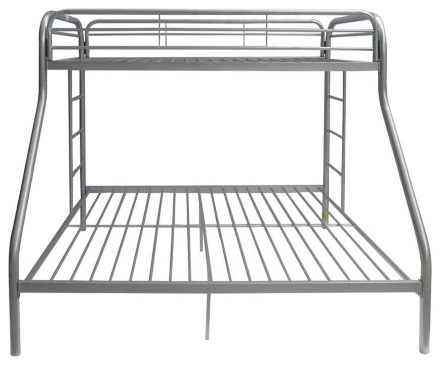 Silver Twin Over Full Size Bunk Bed