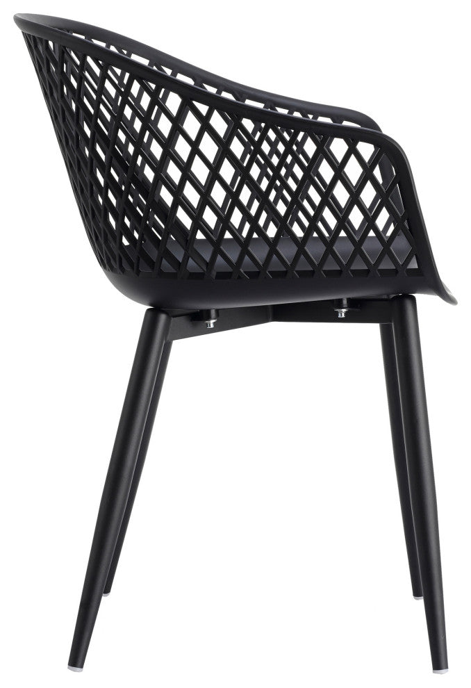 Piazza Outdoor Chair Black, Set of 2
