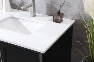 72" Double Bathroom Vanity, Black