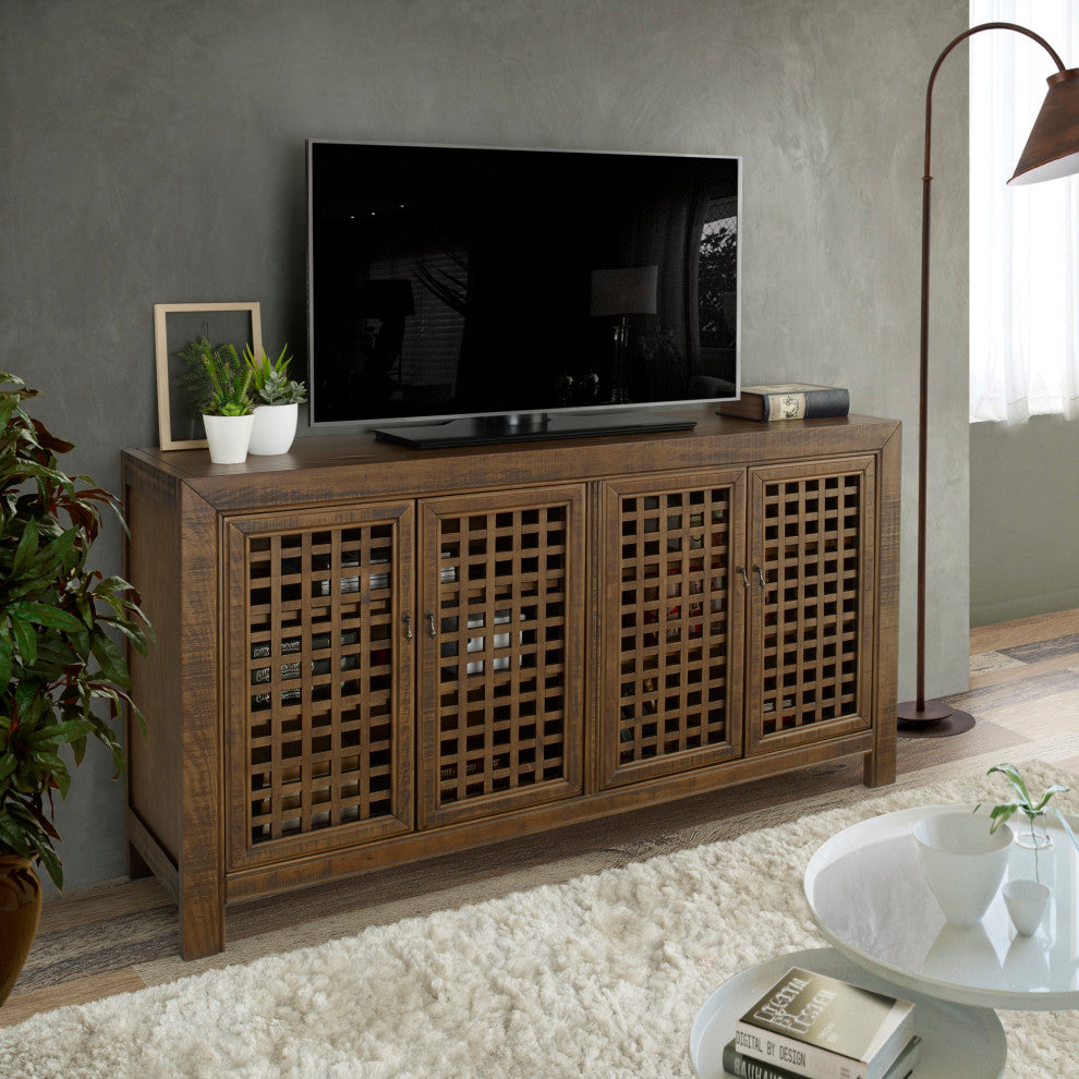 Rio 4 Door Accent Cabinet Mocha