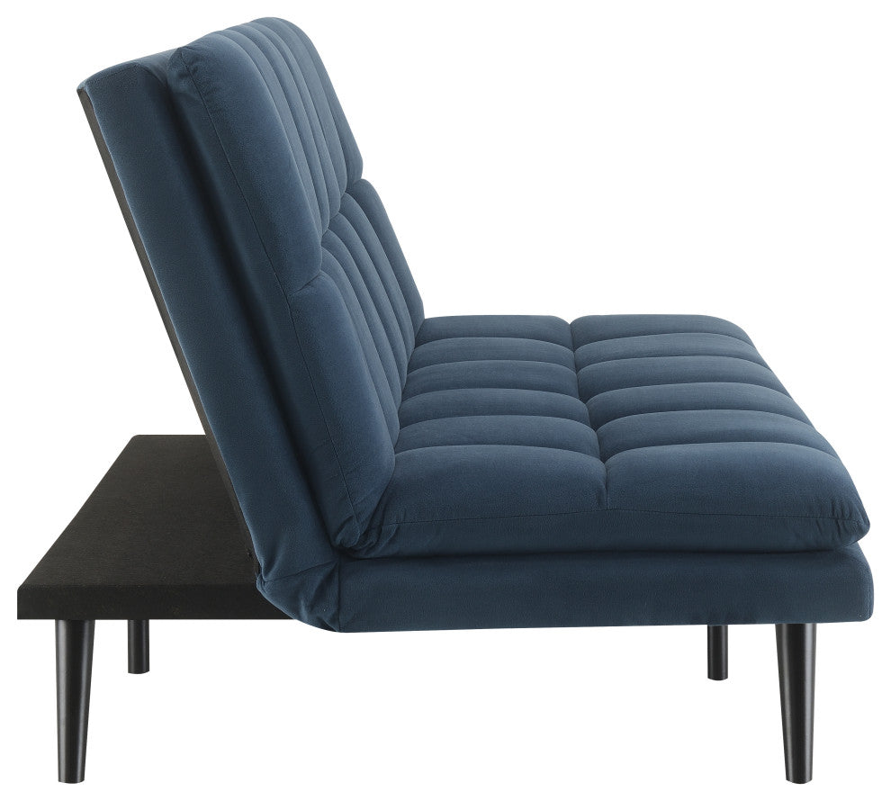 Jaden Convertible Fabric Sofa, Dark Blue