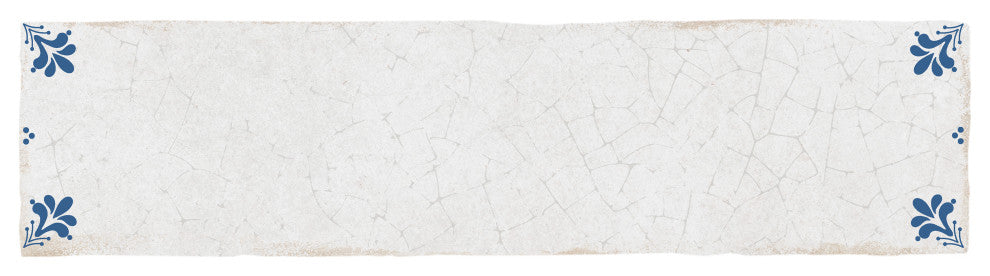 Crackle Cream Decor Ceramic Wall Tile, White