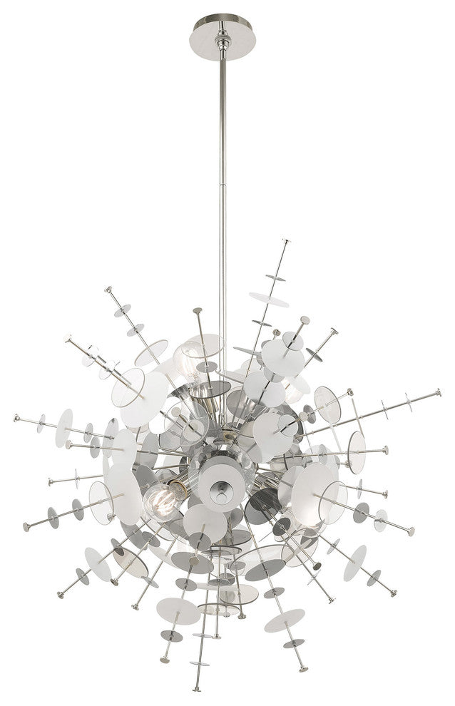 Livex Lighting Polished Chrome 6-Light Pendant Chandelier