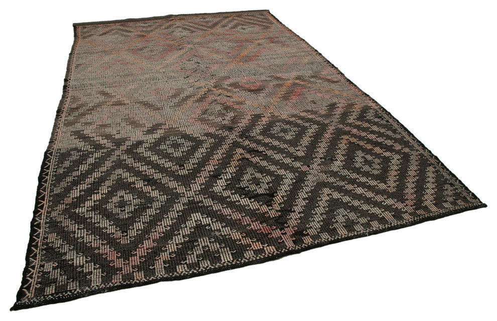Rug N Carpet - Handwoven Anatolian 7' 7'' x 12' 0'' Unique Wool Kilim Rug