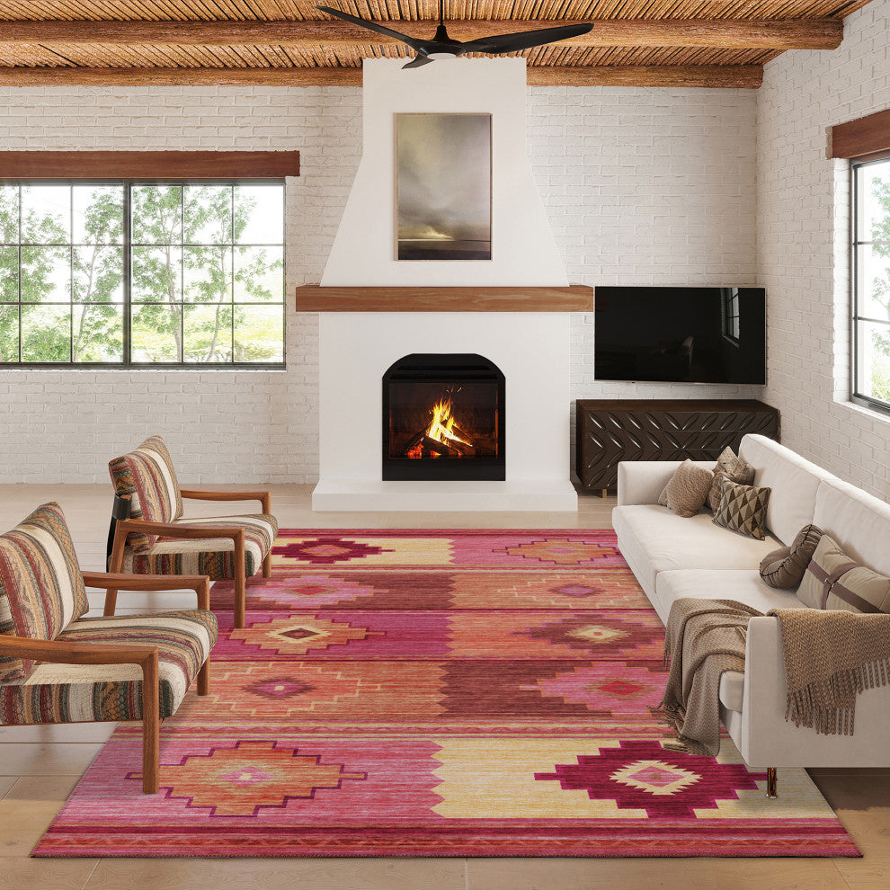 Indoor/Outdoor Phoenix PH1 Rose Machine Washable 10' x 14' Rug
