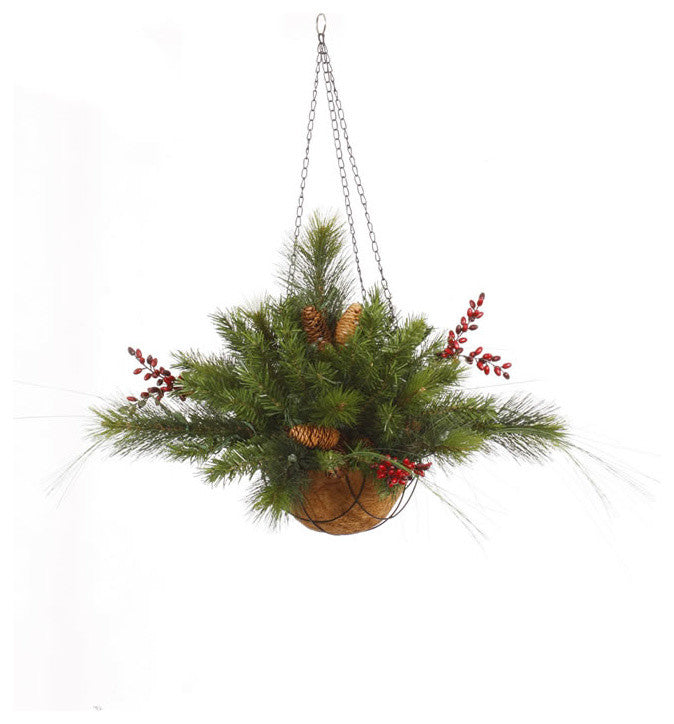 Vickerman 12' Mixed Berry Cone Hang Basket