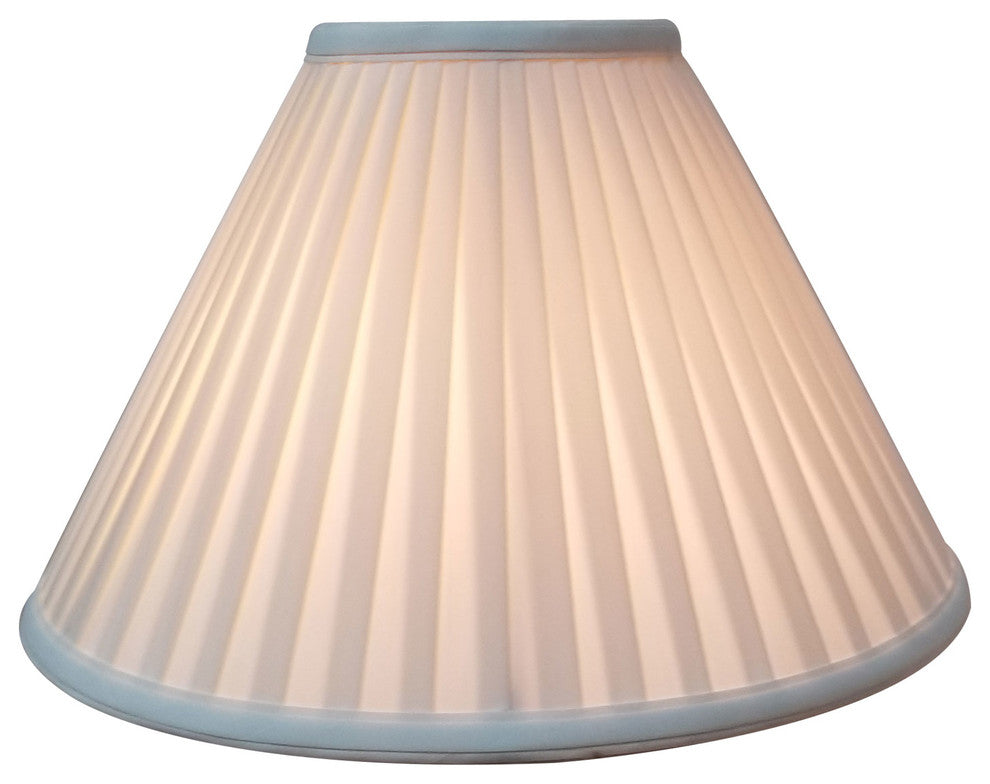 Coolie Empire Side Pleat Basic Lampshade, White, 6"x16"x10"