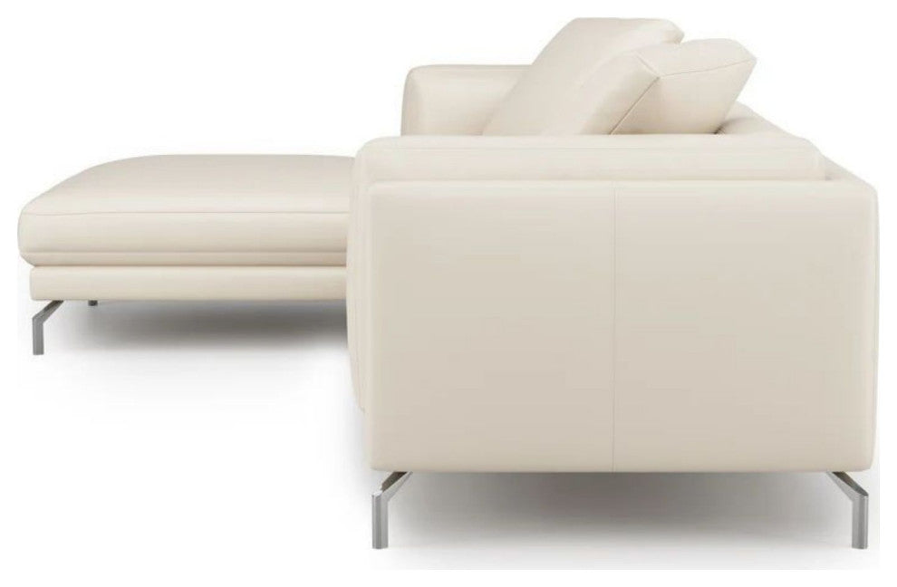 Valencia Zadar Leather 3 Seats & Left Chaise ,Beige