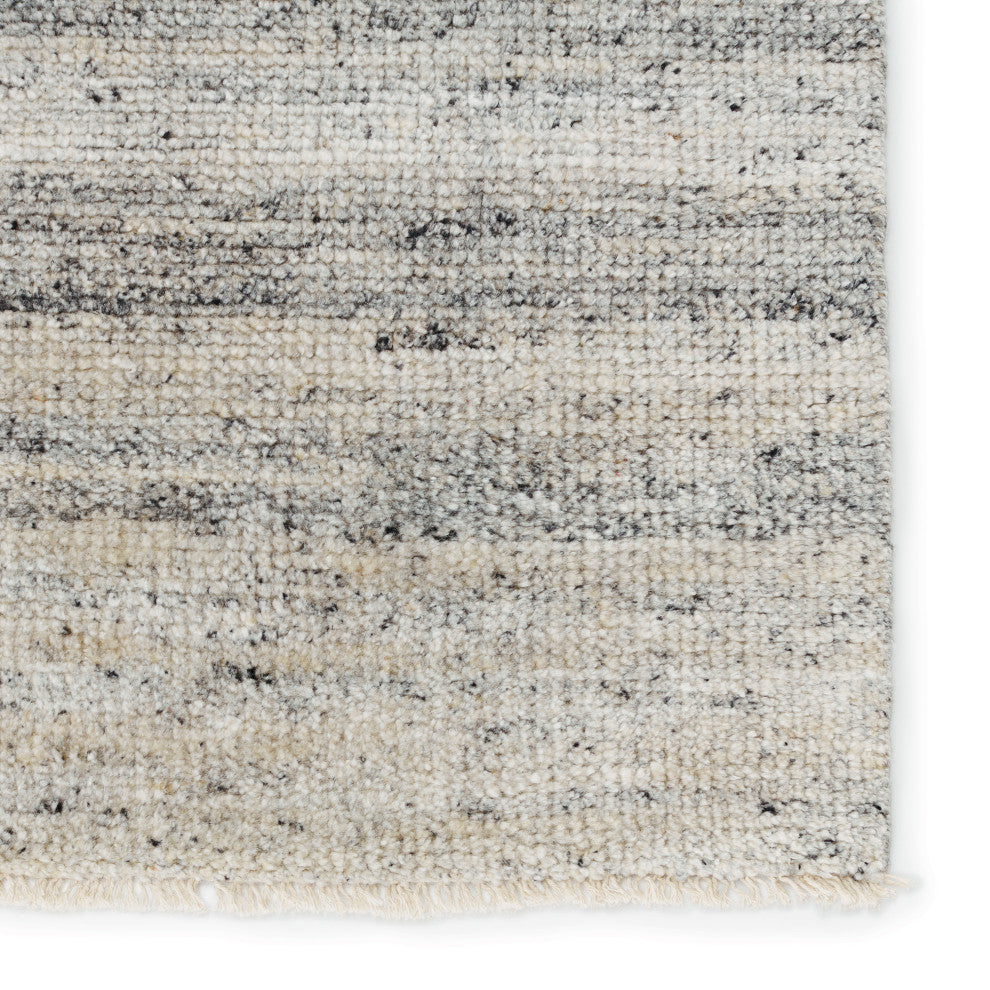Jaipur Living Origin Knotted Solid Area Rug, White and Gray, 8'6"x11'6"