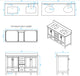 Wyndham WCS141460DESIVUNSM24 Espresso 60 Inch Double Bathroom Vanity