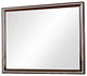 Wooden Beveled Mirror, Brown Cherry