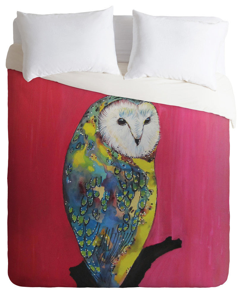 Deny Designs Clara Nilles Owl On Lipstick Duvet Cover - Lightweight
