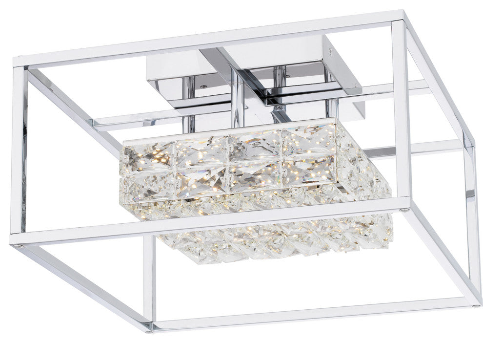Quoizel PCDZ1716 Dazzle 16"W Flush Mount Square Ceiling Fixture - Polished
