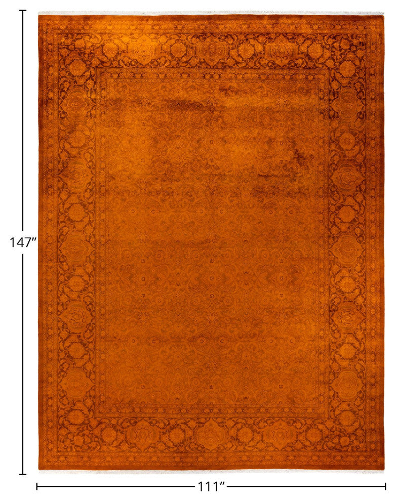 Fine Vibrance, One-of-a-Kind Hand-Knotted Area Rug Gold, 9'3"x12'3"