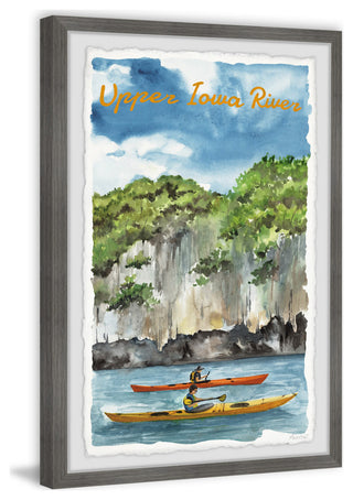 "Upper Iowa River" Framed Painting Print, 20x30
