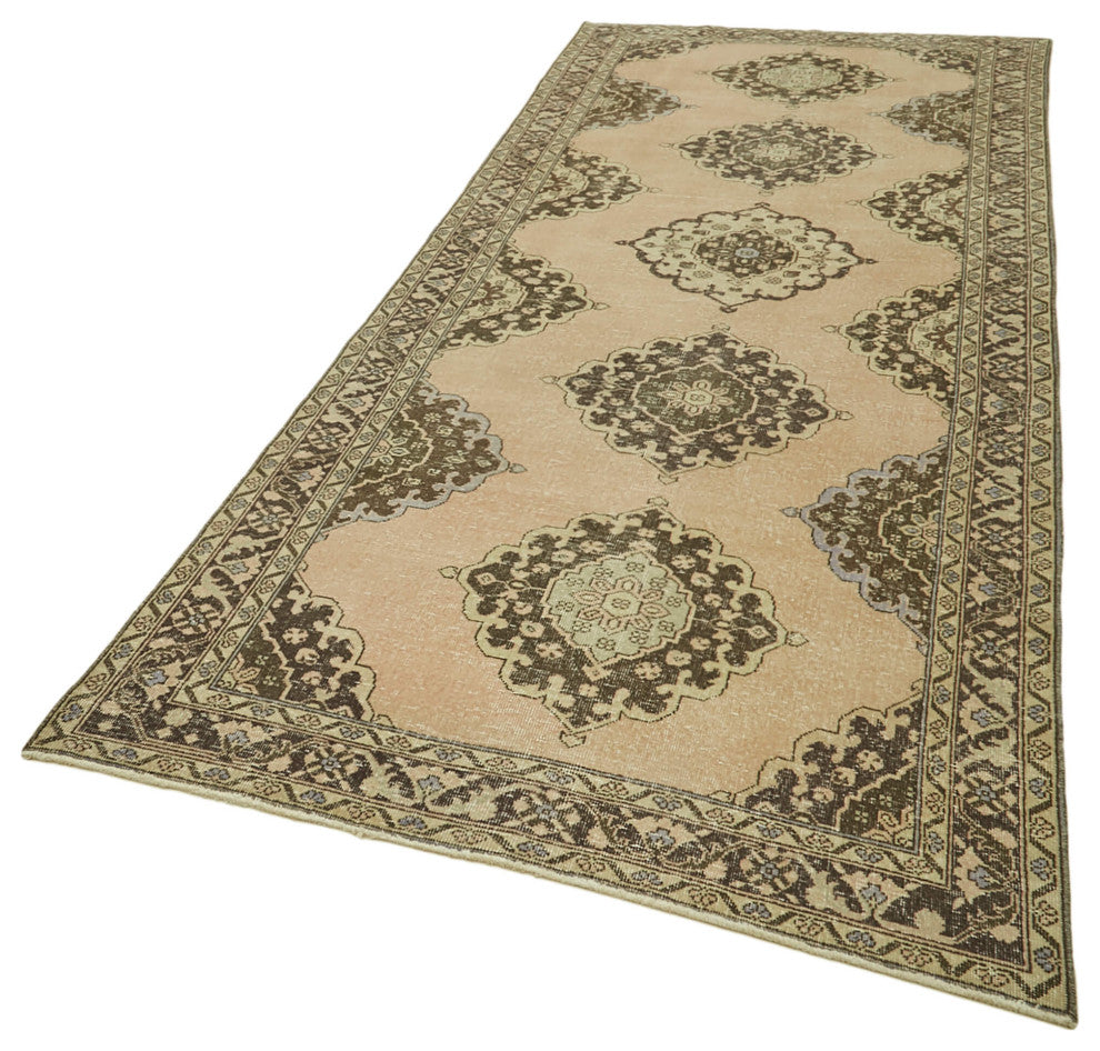 Rug N Carpet - Handmade Anatolian 4' 6" x 12' 5" Antique Runner Rug
